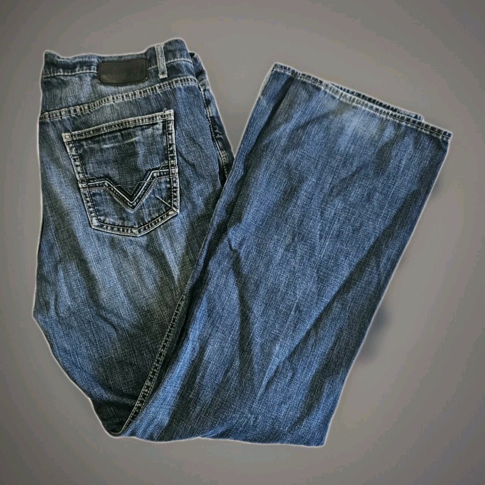 BKE Men's Tyler Bootcut Regular Fit Blue Size 38L